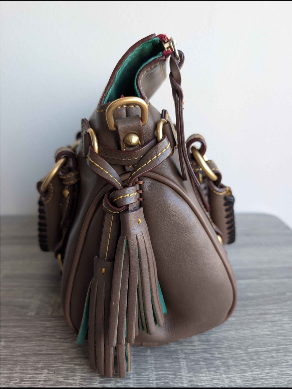 Dooney and Bourke micro florentine satchel - color elephant - Picture 8 of 15